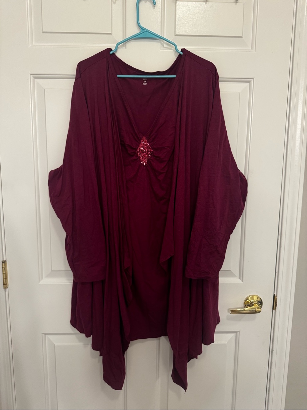 Woman Within Deep Burgundy Scoop Neck Blouse